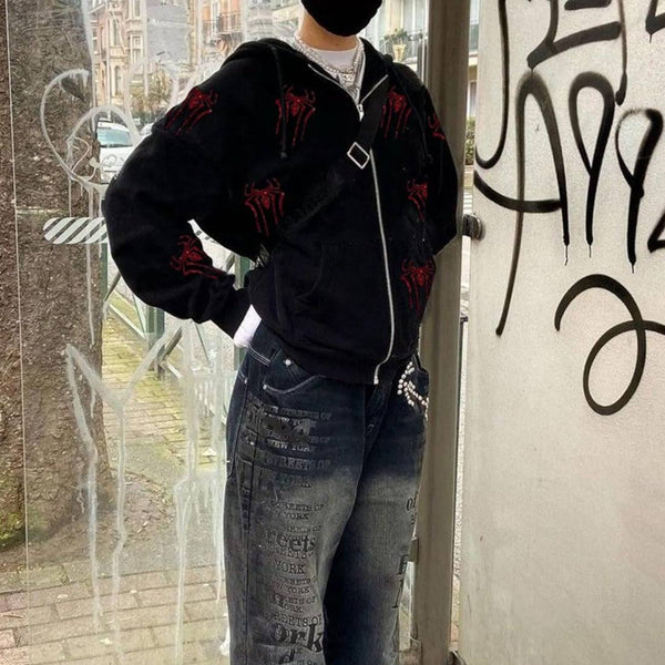 Full zip spiderman hoodie