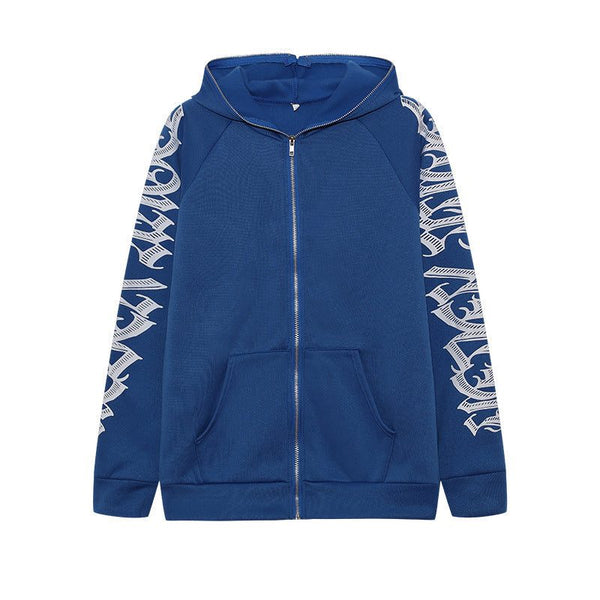 Full zip bleu
